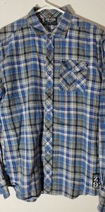 Zoo York 100%cotton Plaid Button Up Large